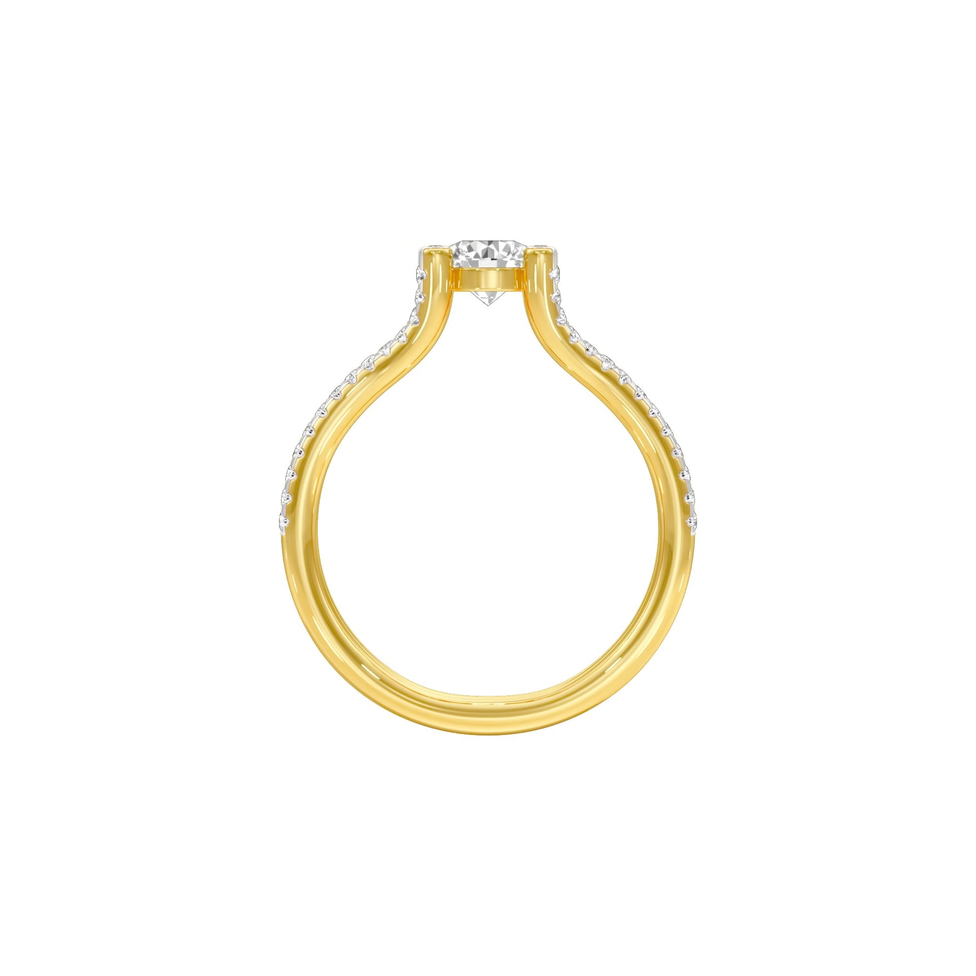 Love's Reflection Diamond Engagement Ring 18 KT / Yellow Gold / 22