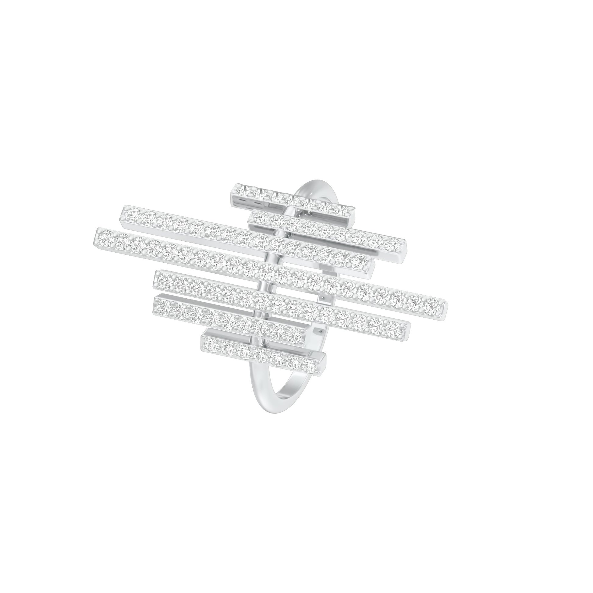 All Day Glow Diamond Ring 18 KT / White Gold / 22