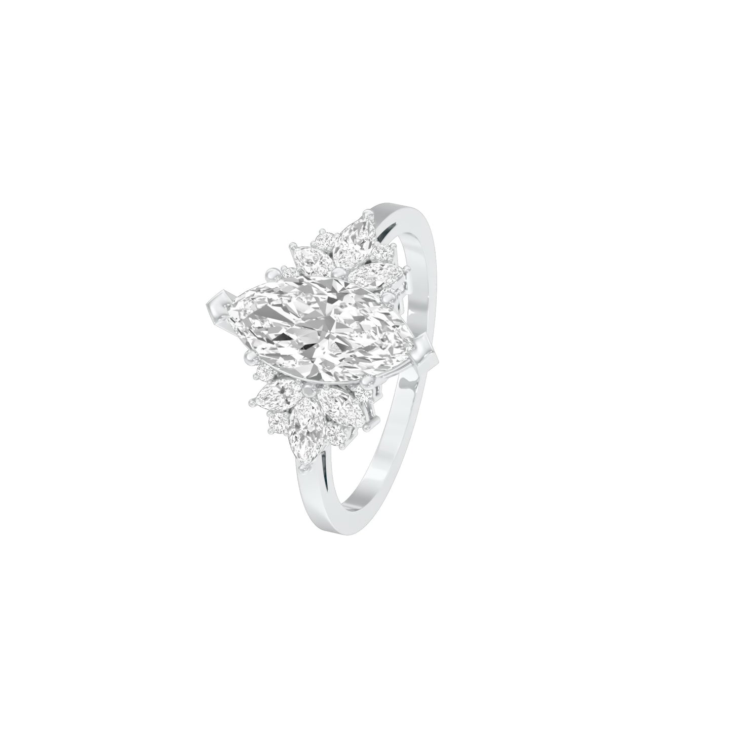 One for Me Diamond Engagement Ring 18 KT / White Gold / 22
