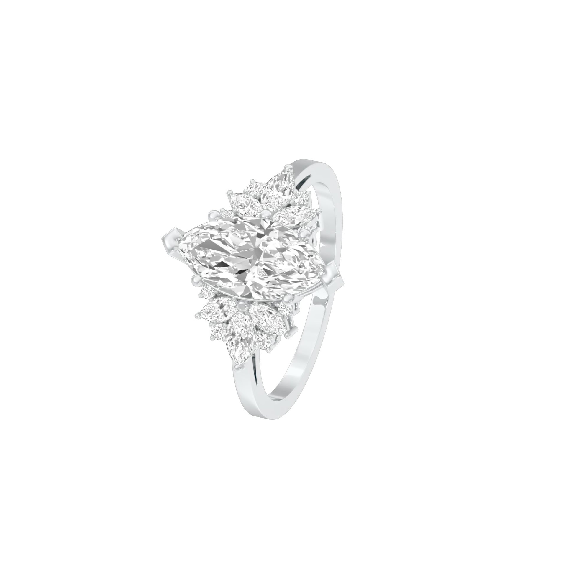 One for Me Diamond Engagement Ring 18 KT / White Gold / 22