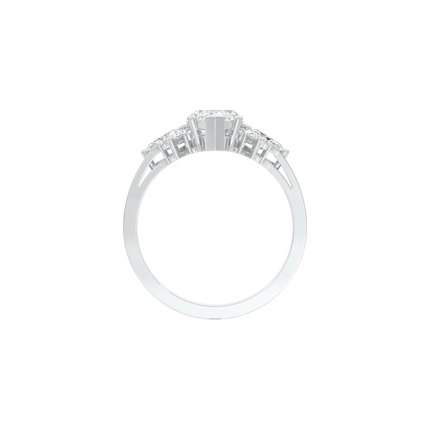 One for Me Diamond Engagement Ring 18 KT / White Gold / 22