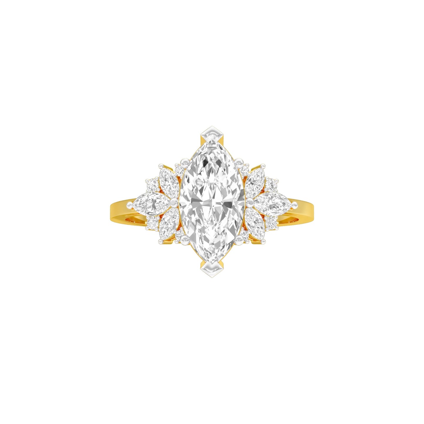One for Me Diamond Engagement Ring 18 KT / Yellow Gold / 22