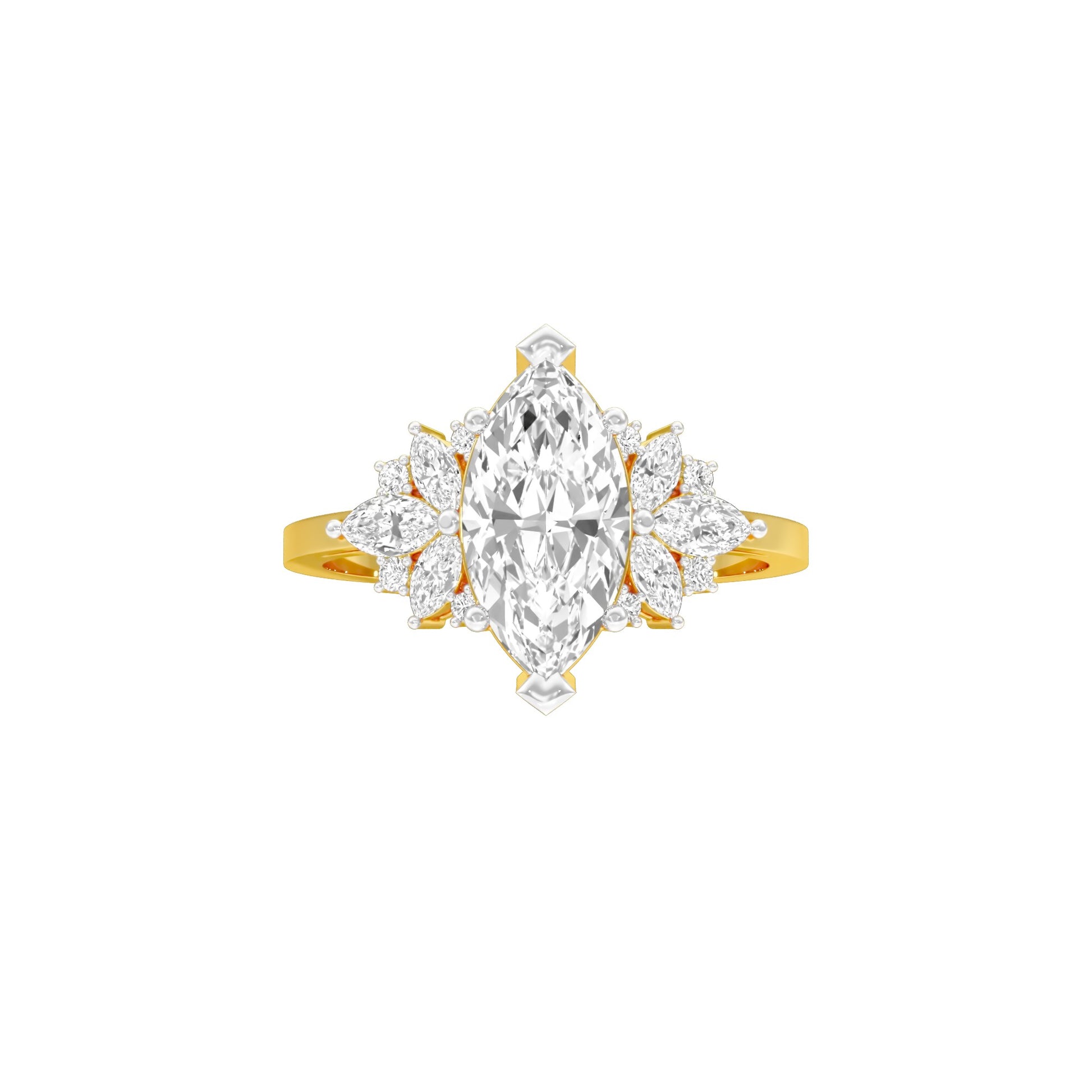 One for Me Diamond Engagement Ring 18 KT / Yellow Gold / 22
