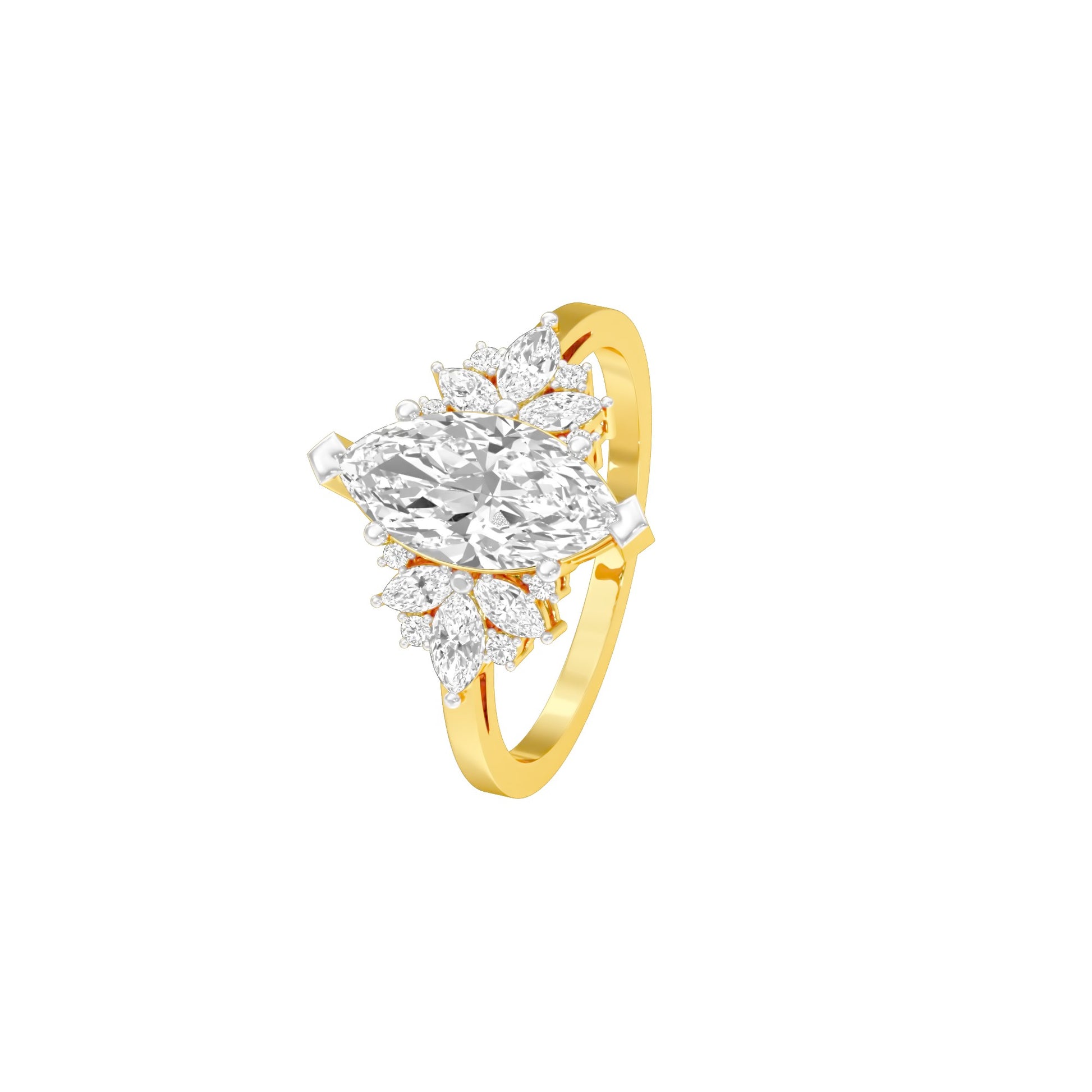 One for Me Diamond Engagement Ring 18 KT / Yellow Gold / 22