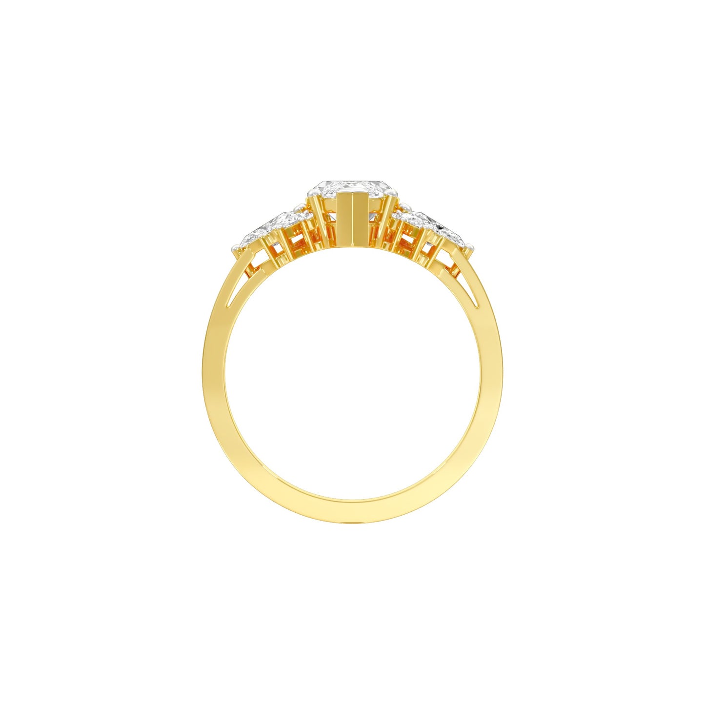 One for Me Diamond Engagement Ring 18 KT / Yellow Gold / 22
