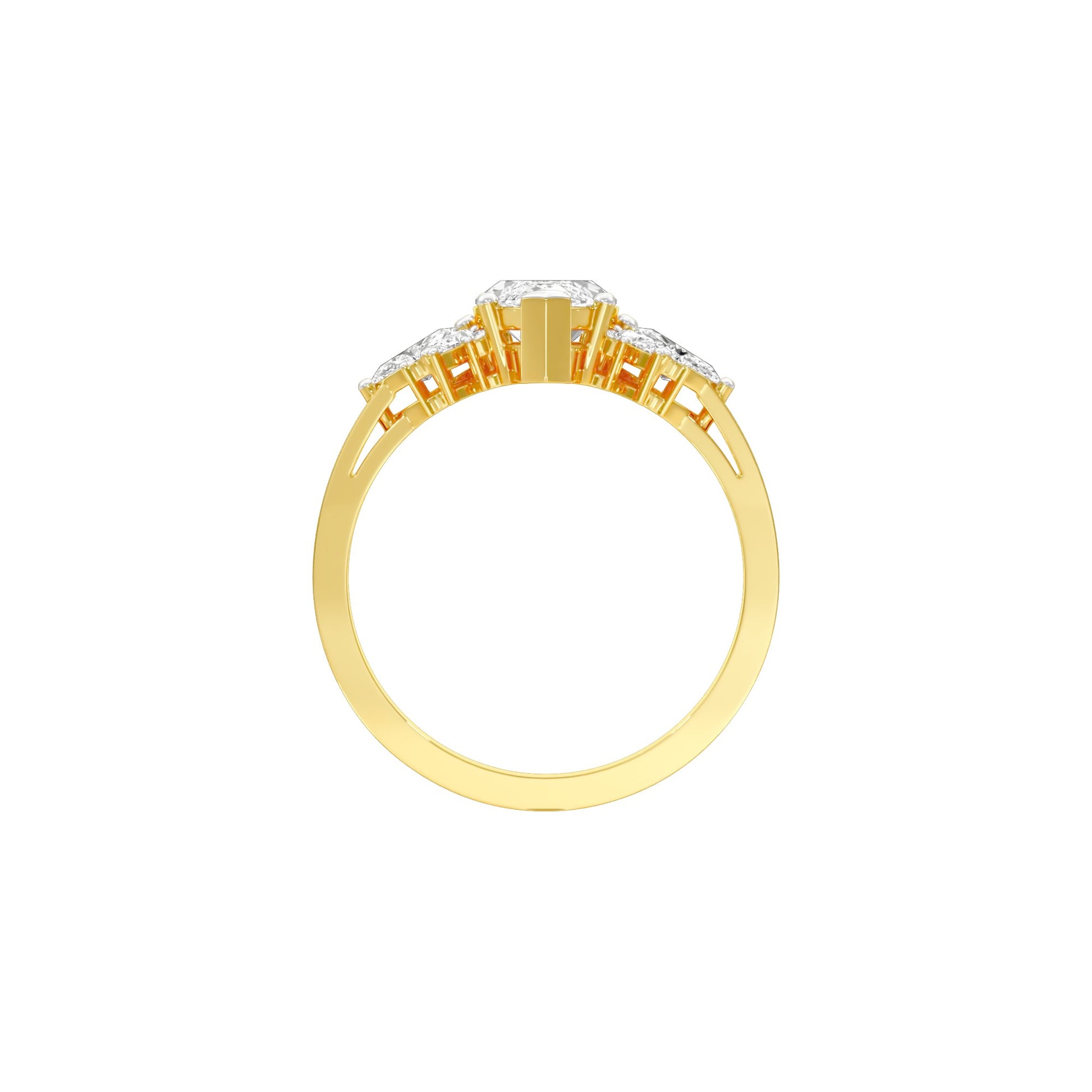 One for Me Diamond Engagement Ring 18 KT / Yellow Gold / 22