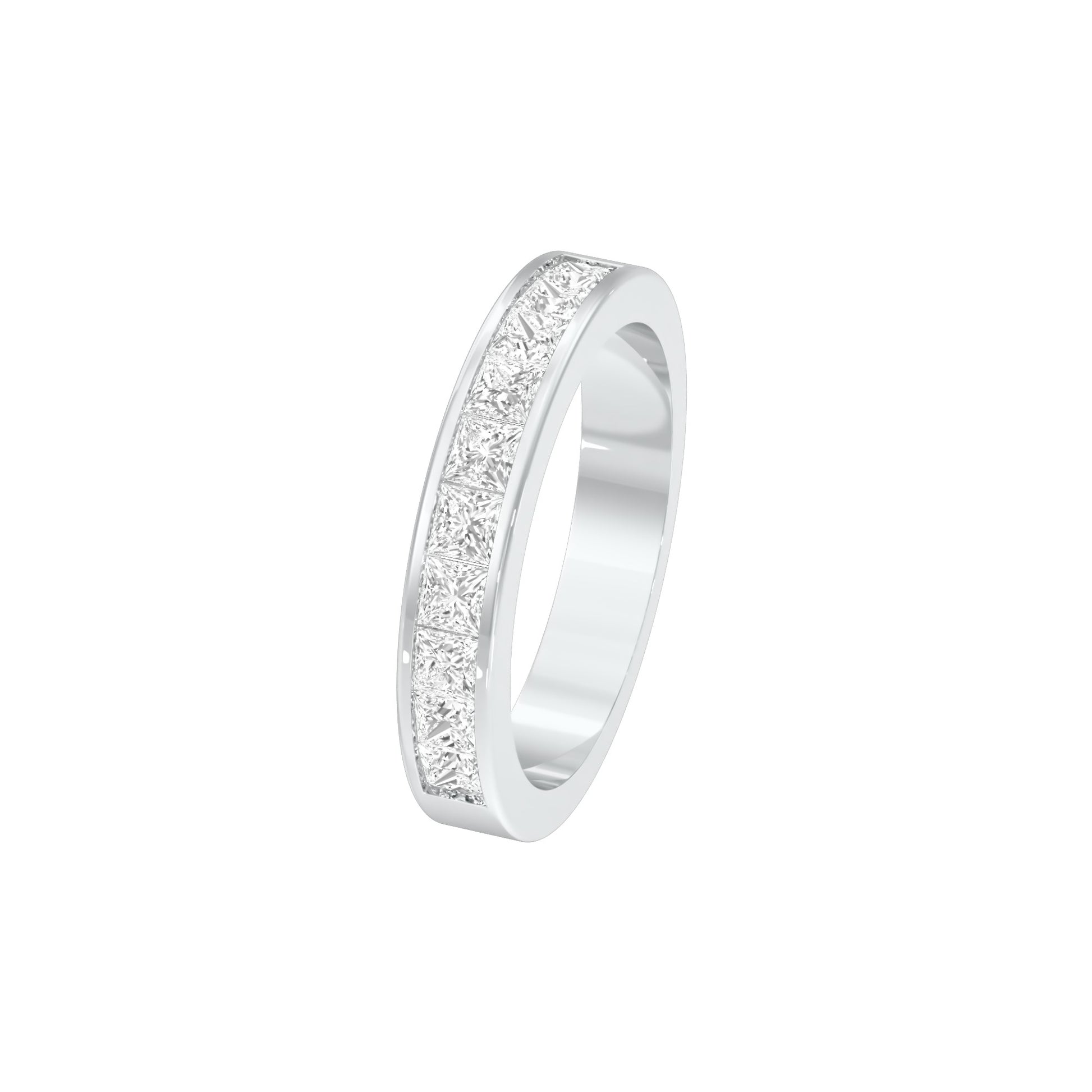 Love in Shape Diamond Band Ring 18 KT / White Gold / 22