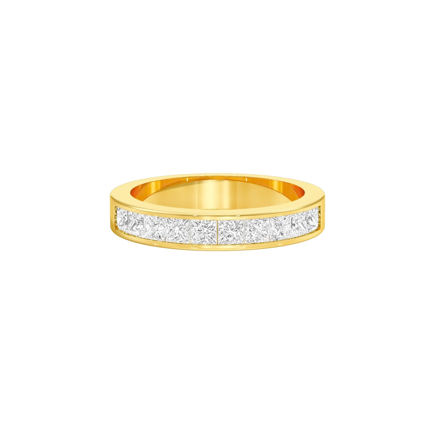 Love in Shape Diamond Band Ring 18 KT / Yellow Gold / 22