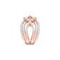 Moonlight Sparkle Diamond Cockatail Ring 18 KT / Rose Gold / 22