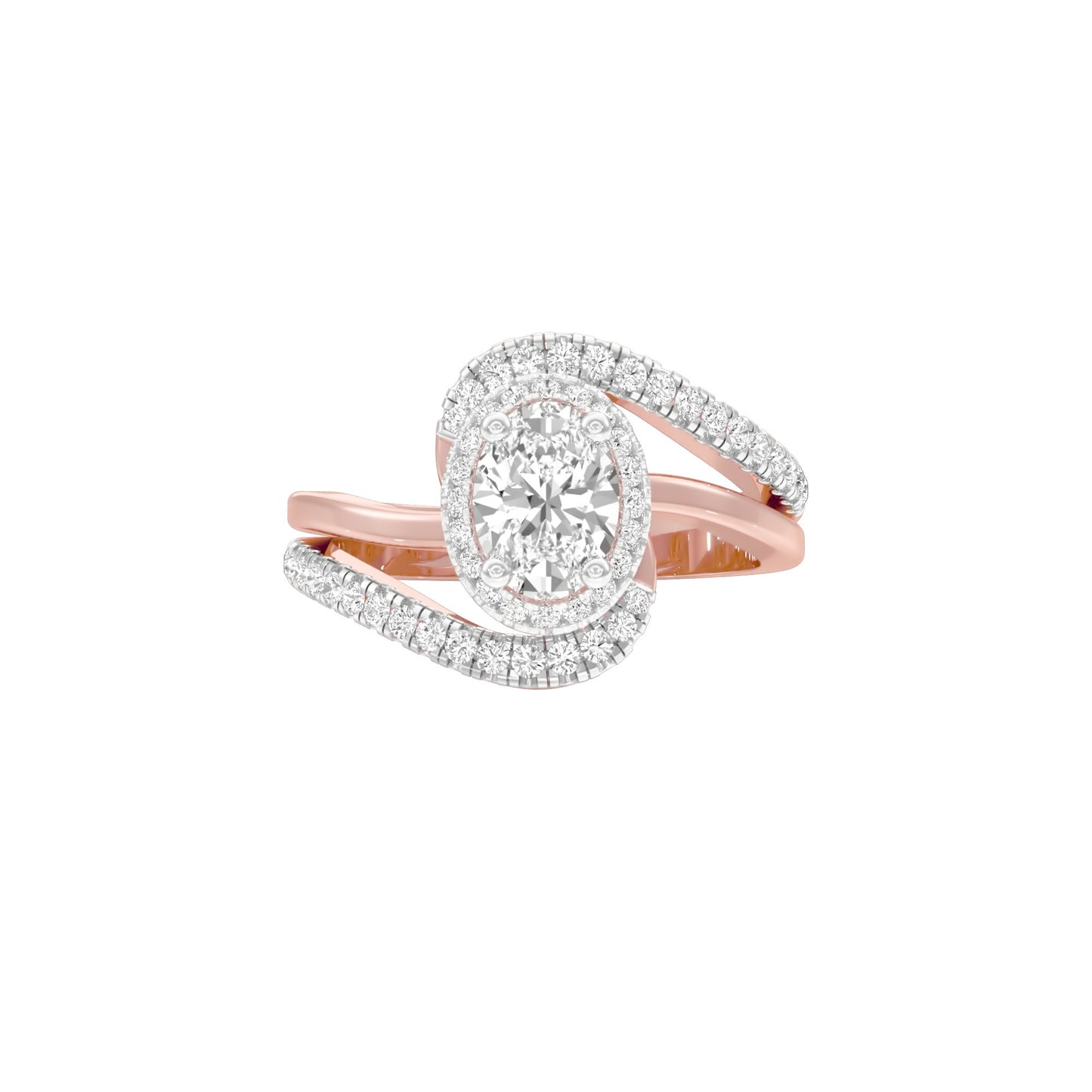 Twist of Fate Diamond Engagement Ring 18 KT / Rose Gold / 22