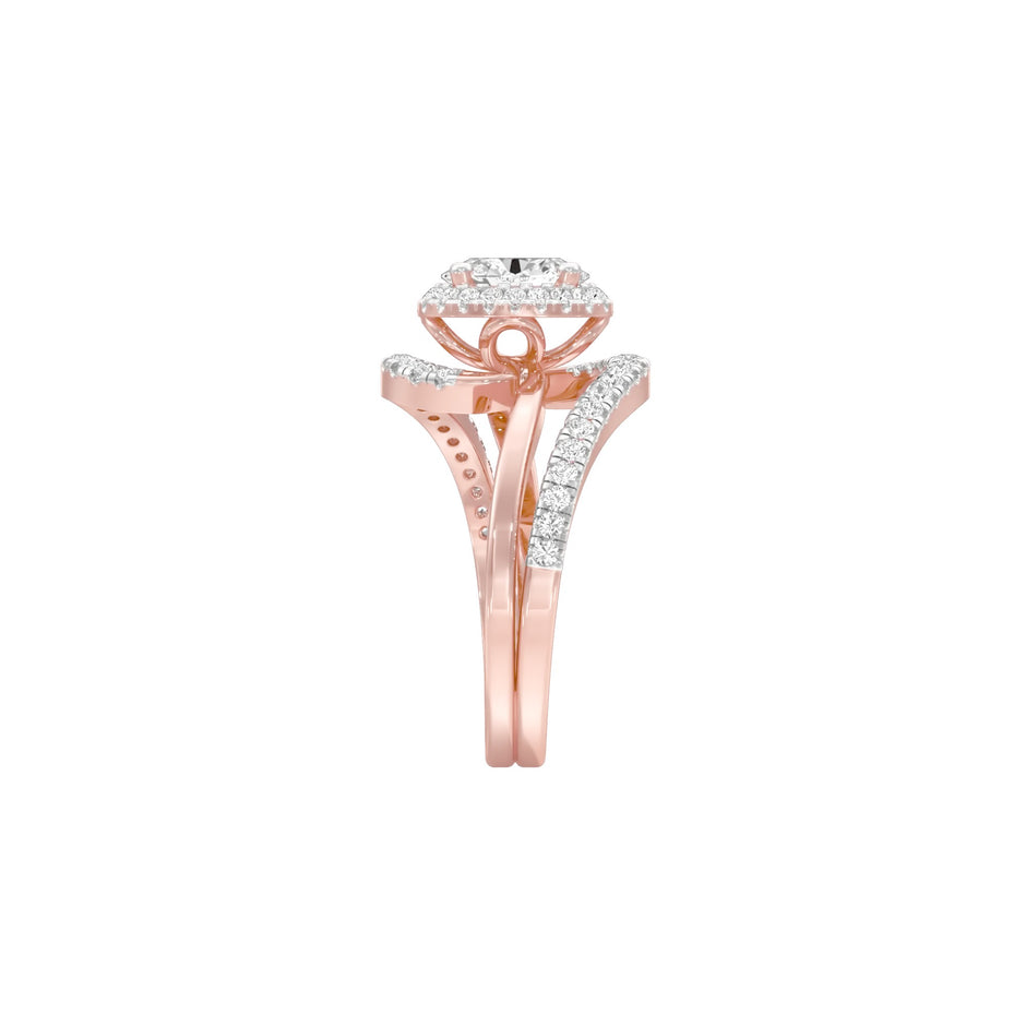Twist of Fate Diamond Engagement Ring 18 KT / Rose Gold / 22