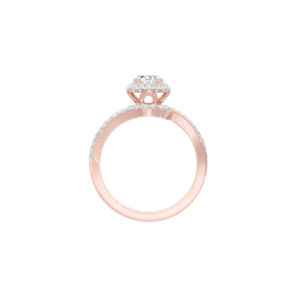 Twist of Fate Diamond Engagement Ring 18 KT / Rose Gold / 22