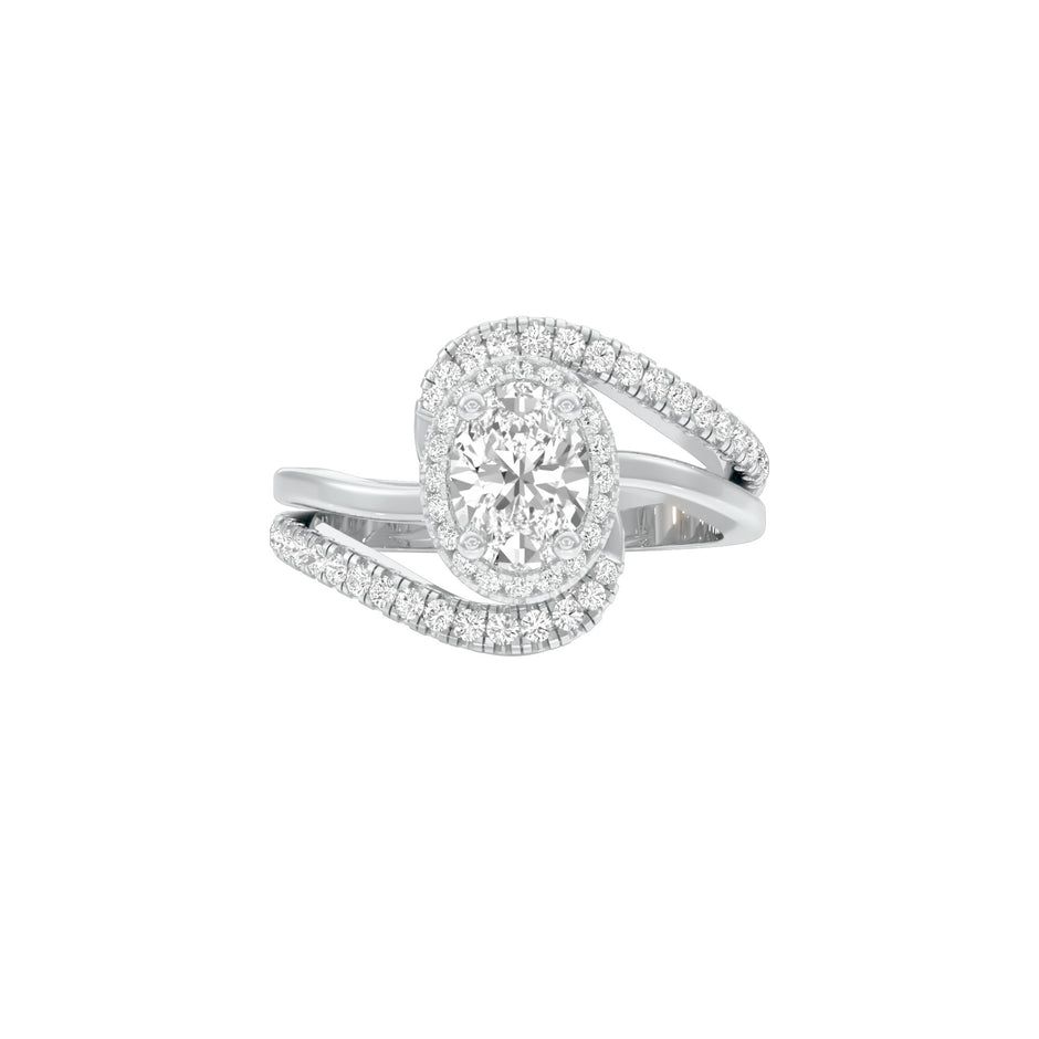 Twist of Fate Diamond Engagement Ring 18 KT / White Gold / 22