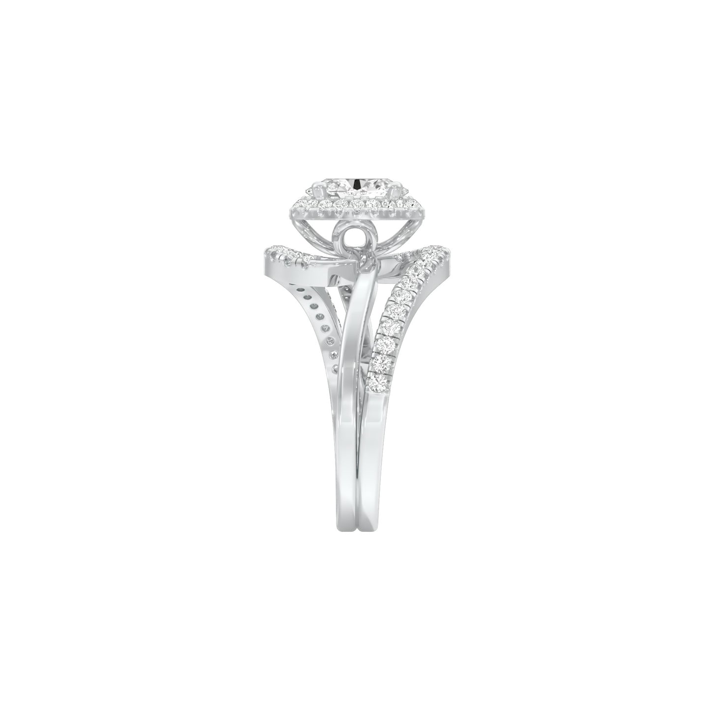 Twist of Fate Diamond Engagement Ring 18 KT / White Gold / 22