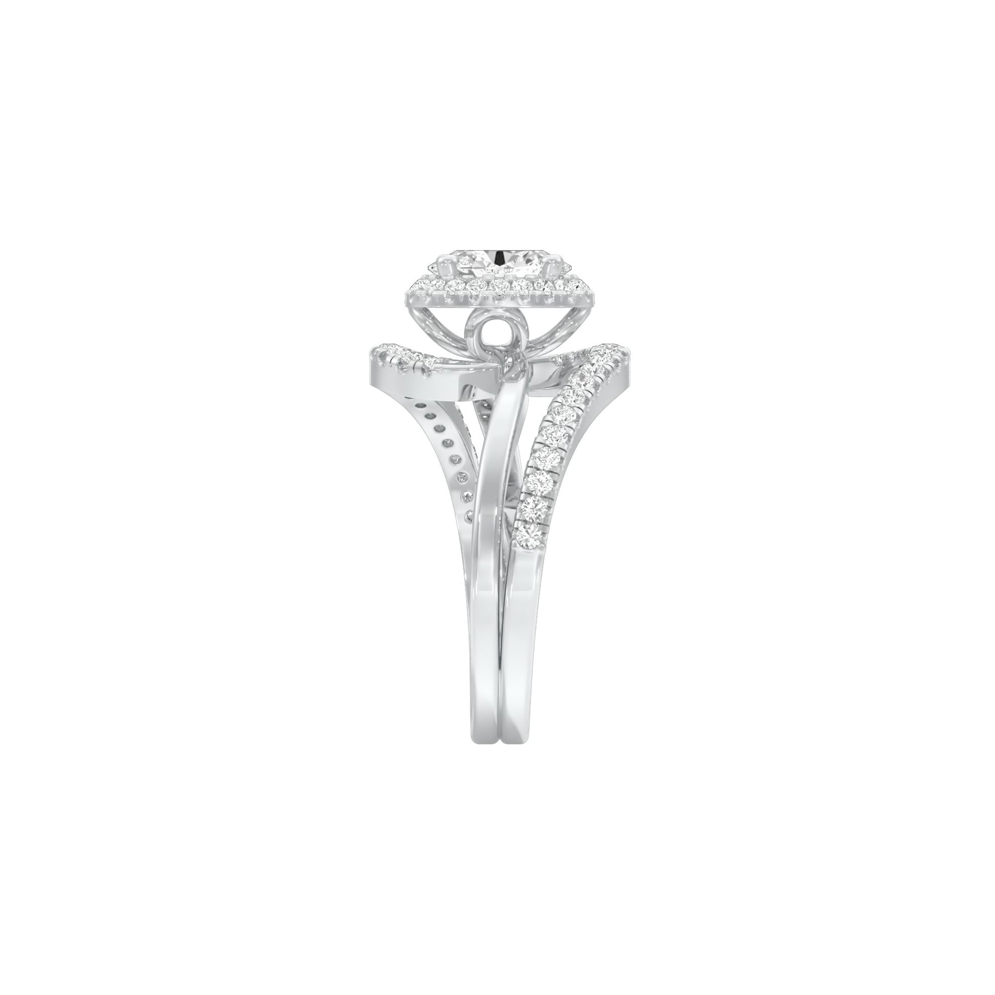 Twist of Fate Diamond Engagement Ring 18 KT / White Gold / 22