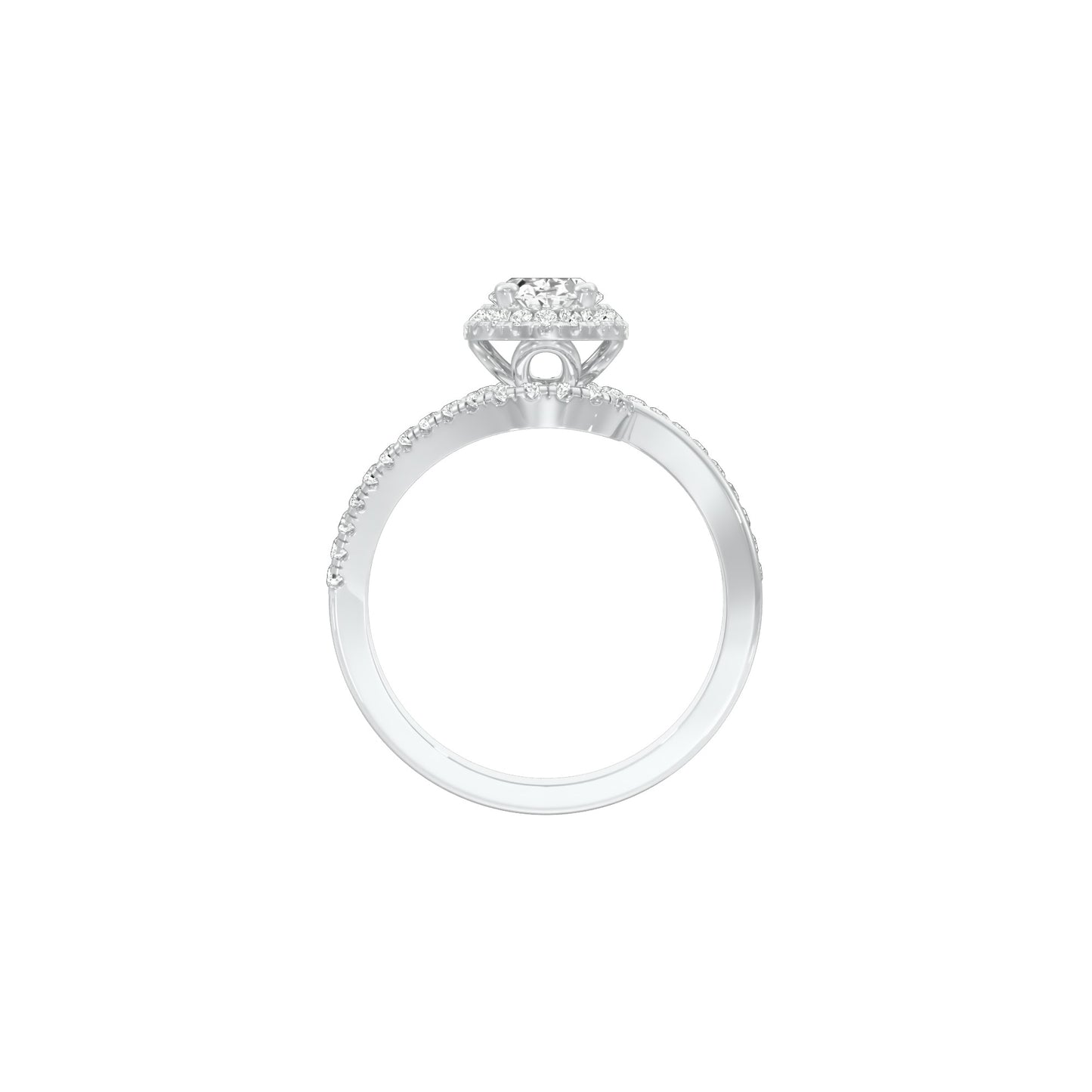 Twist of Fate Diamond Engagement Ring 18 KT / White Gold / 22