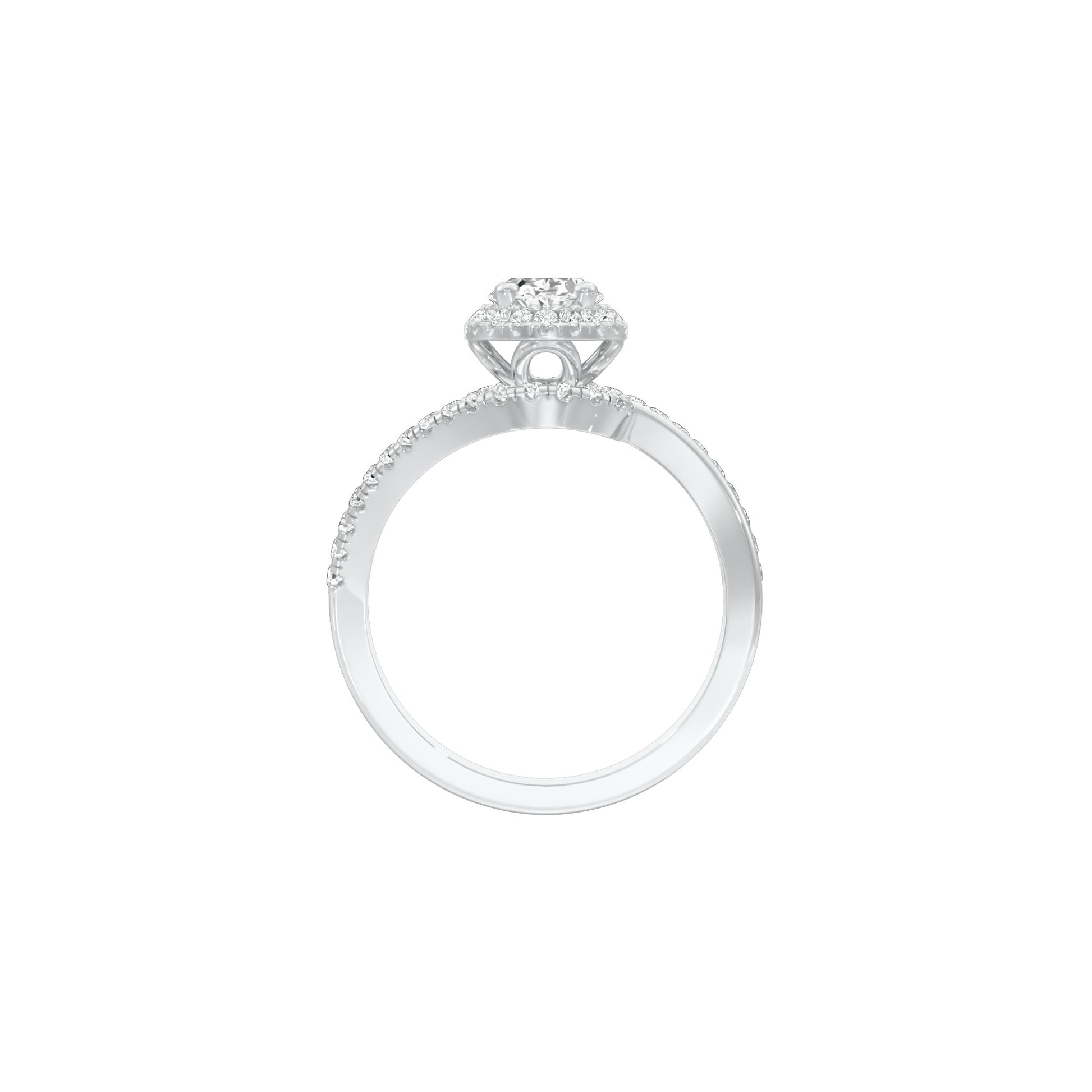 Twist of Fate Diamond Engagement Ring 18 KT / White Gold / 22