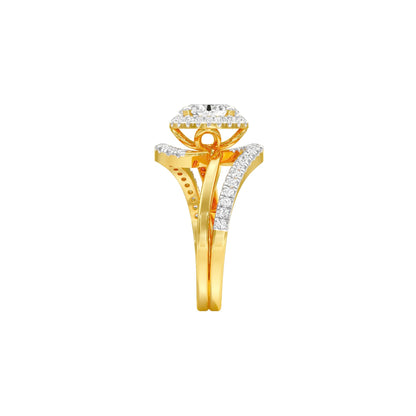 Twist of Fate Diamond Engagement Ring 18 KT / Yellow Gold / 22