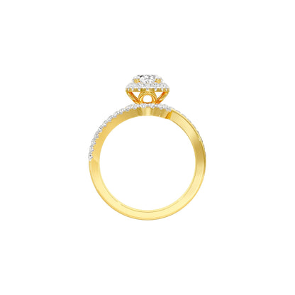 Twist of Fate Diamond Engagement Ring 18 KT / Yellow Gold / 22