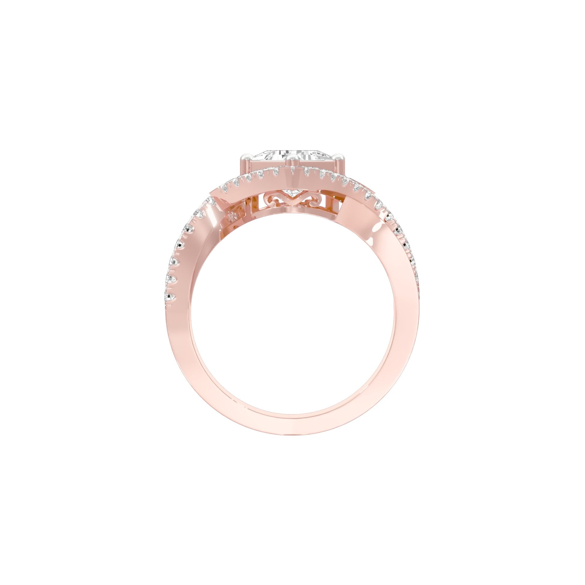 Rising Together Diamond Engagement Ring 18 KT / Rose Gold / 22