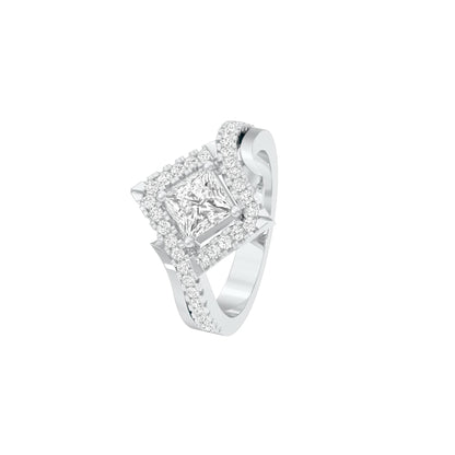 Rising Together Diamond Engagement Ring 18 KT / White Gold / 22
