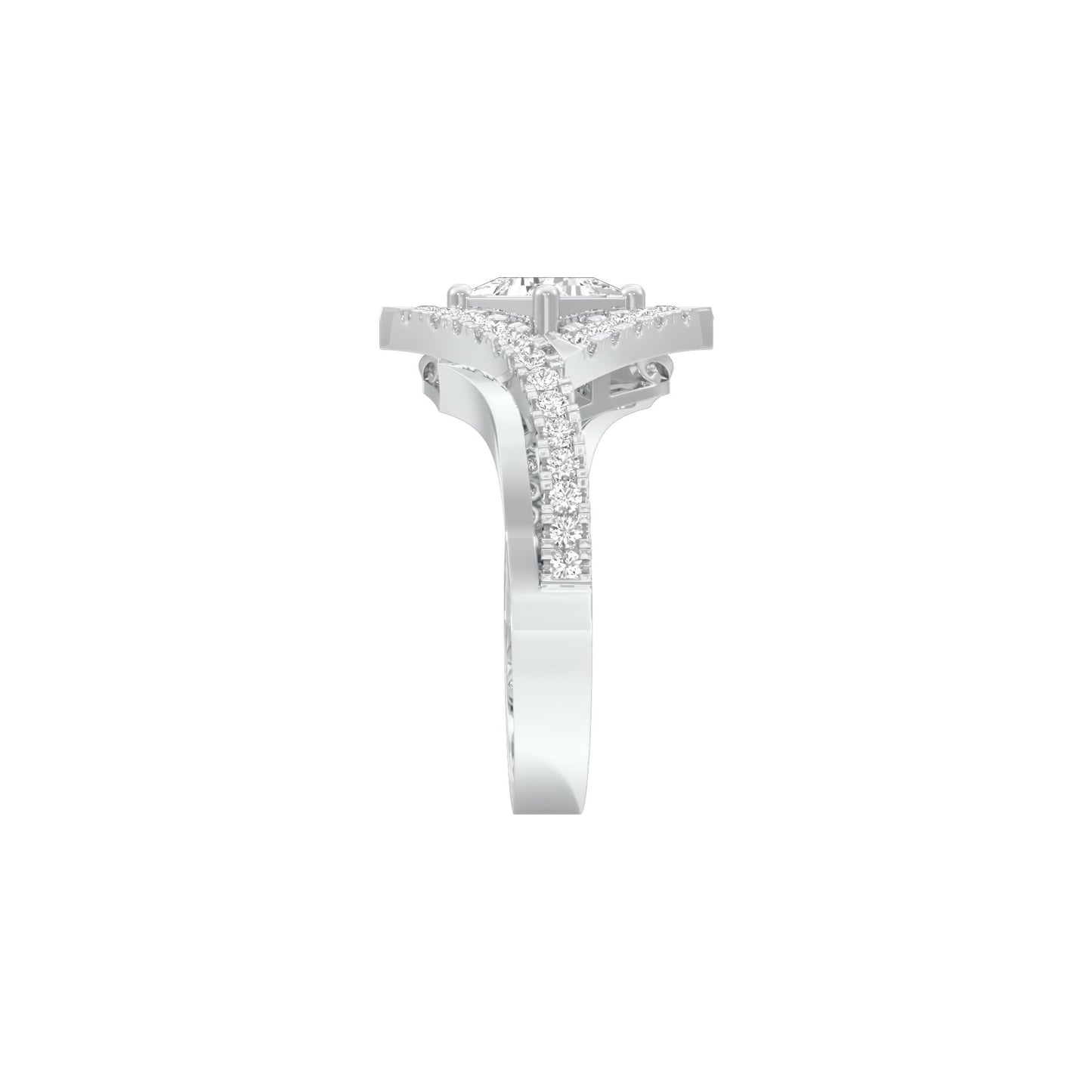 Rising Together Diamond Engagement Ring 18 KT / White Gold / 22