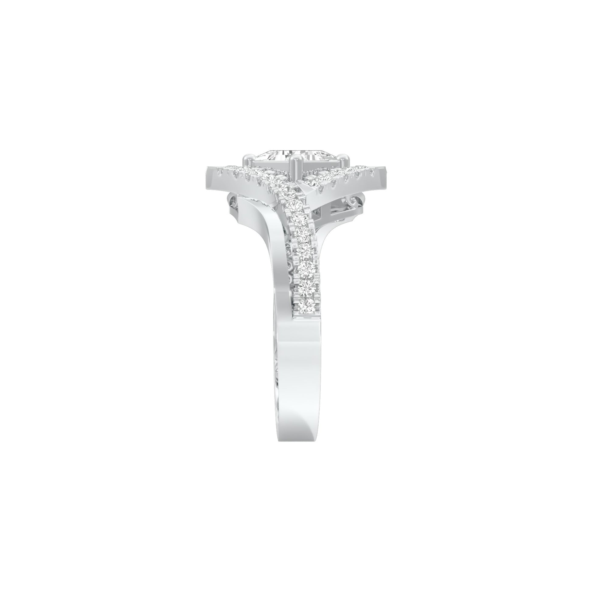 Rising Together Diamond Engagement Ring 18 KT / White Gold / 22