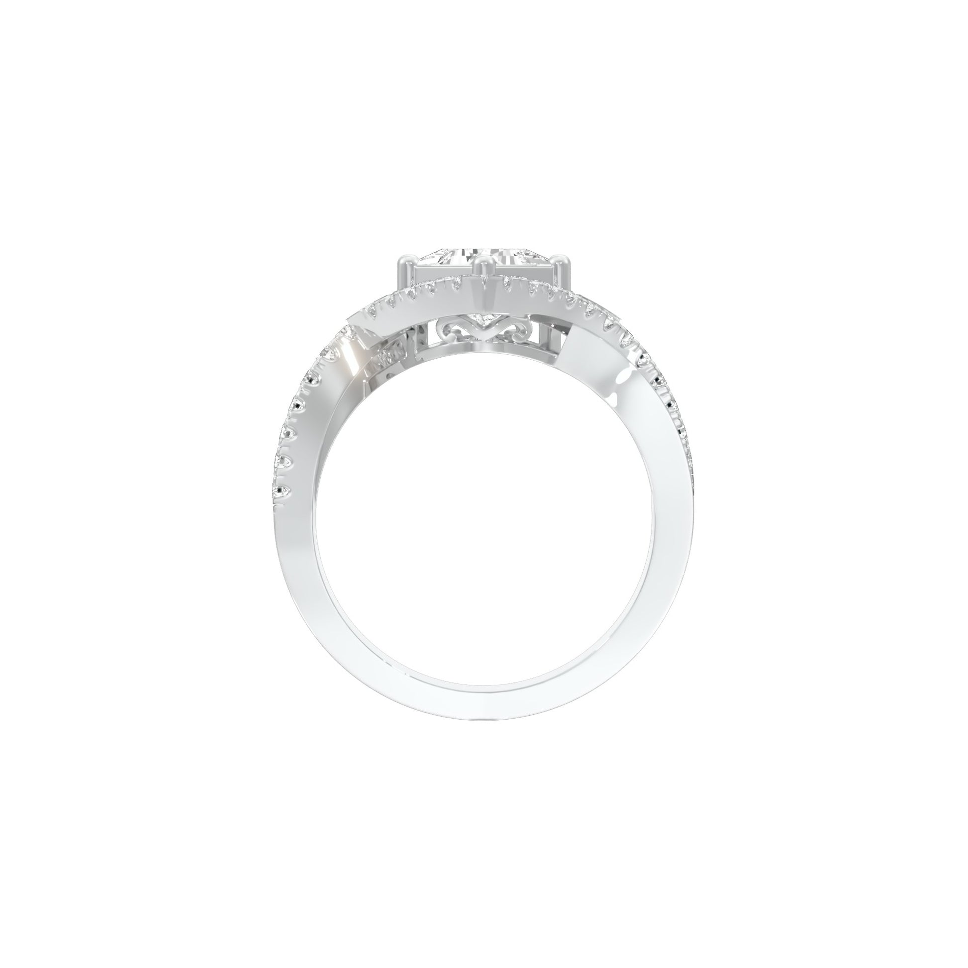 Rising Together Diamond Engagement Ring 18 KT / White Gold / 22