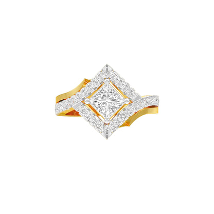 Rising Together Diamond Engagement Ring 18 KT / Yellow Gold / 22