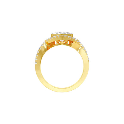 Rising Together Diamond Engagement Ring 18 KT / Yellow Gold / 22