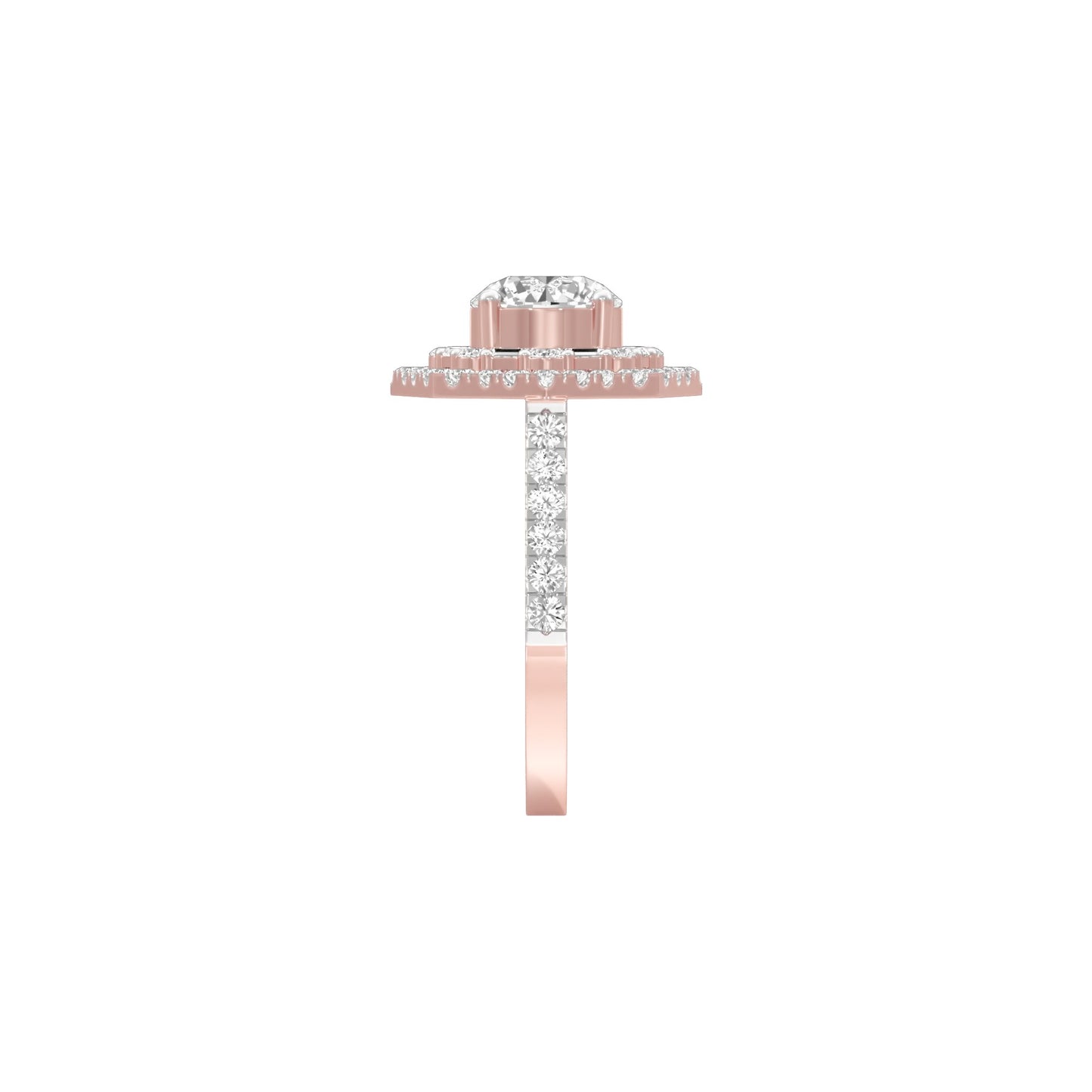 Heart's Belonging Diamond Engagement Ring 18 KT / Rose Gold / 22