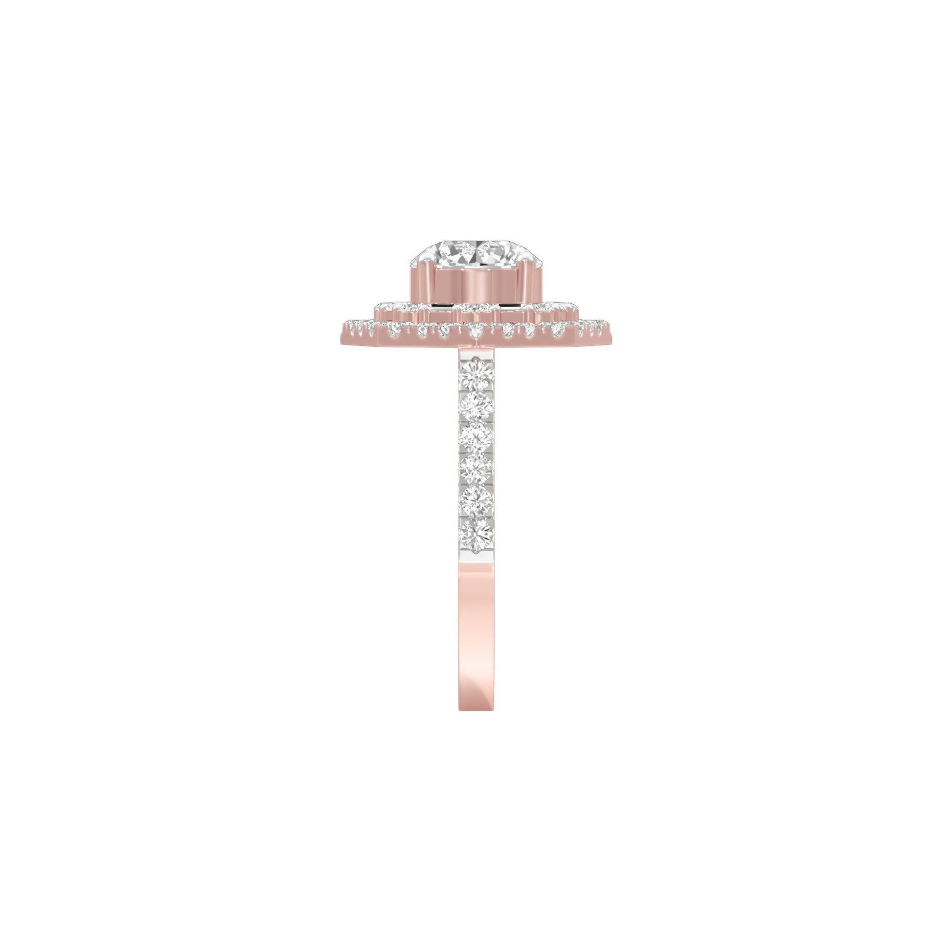 Heart's Belonging Diamond Engagement Ring 18 KT / Rose Gold / 22