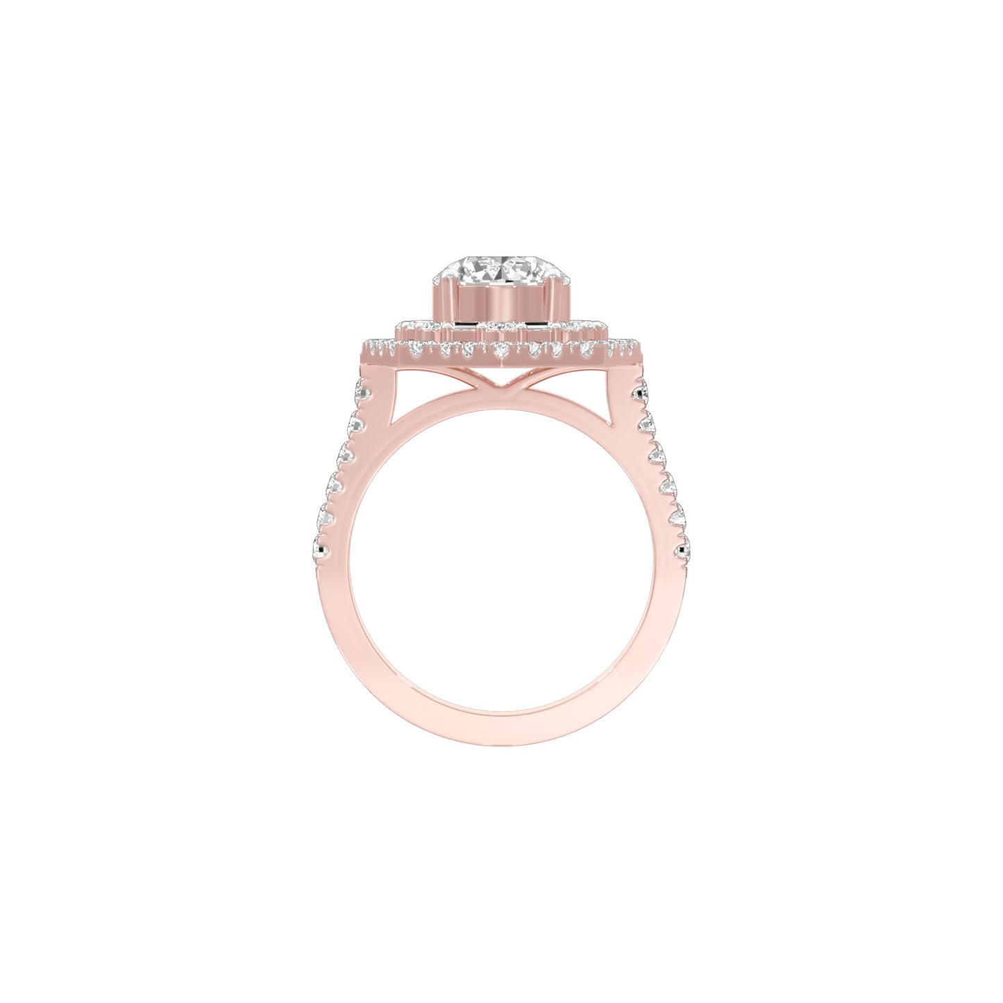 Heart's Belonging Diamond Engagement Ring 18 KT / Rose Gold / 22