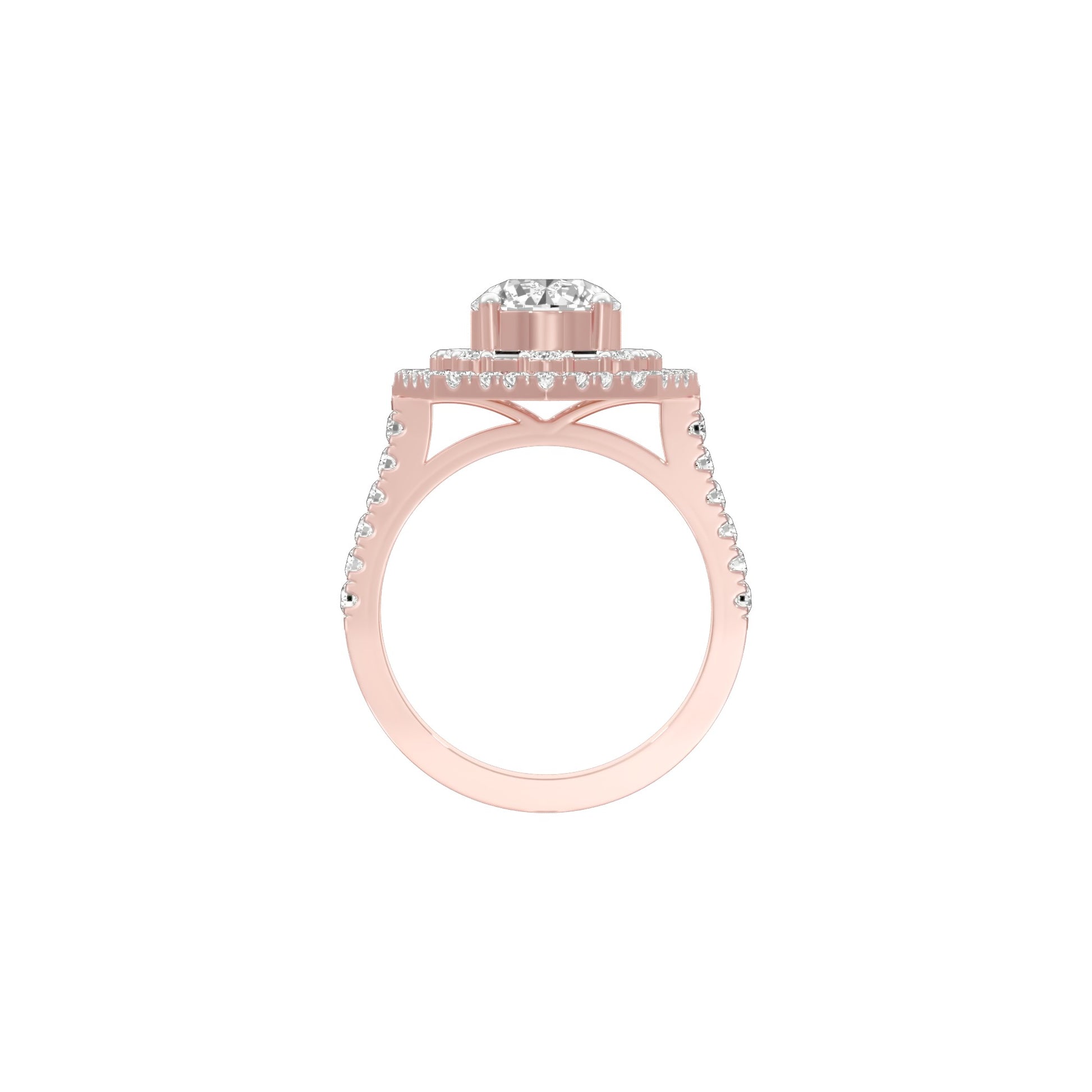 Heart's Belonging Diamond Engagement Ring 18 KT / Rose Gold / 22