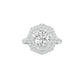 Heart's Belonging Diamond Engagement Ring 18 KT / White Gold / 22