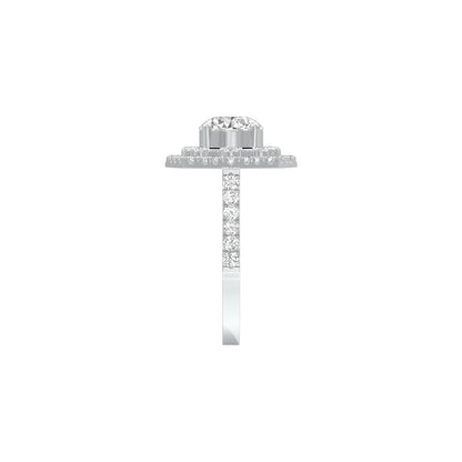 Heart's Belonging Diamond Engagement Ring 18 KT / White Gold / 22