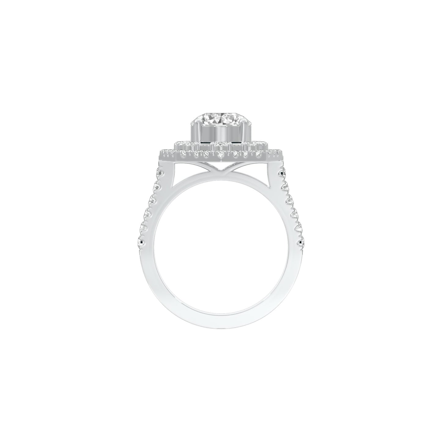 Heart's Belonging Diamond Engagement Ring 18 KT / White Gold / 22