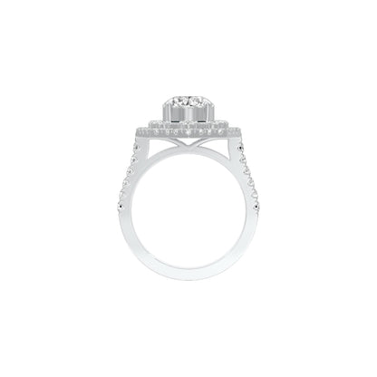 Heart's Belonging Diamond Engagement Ring 18 KT / White Gold / 22