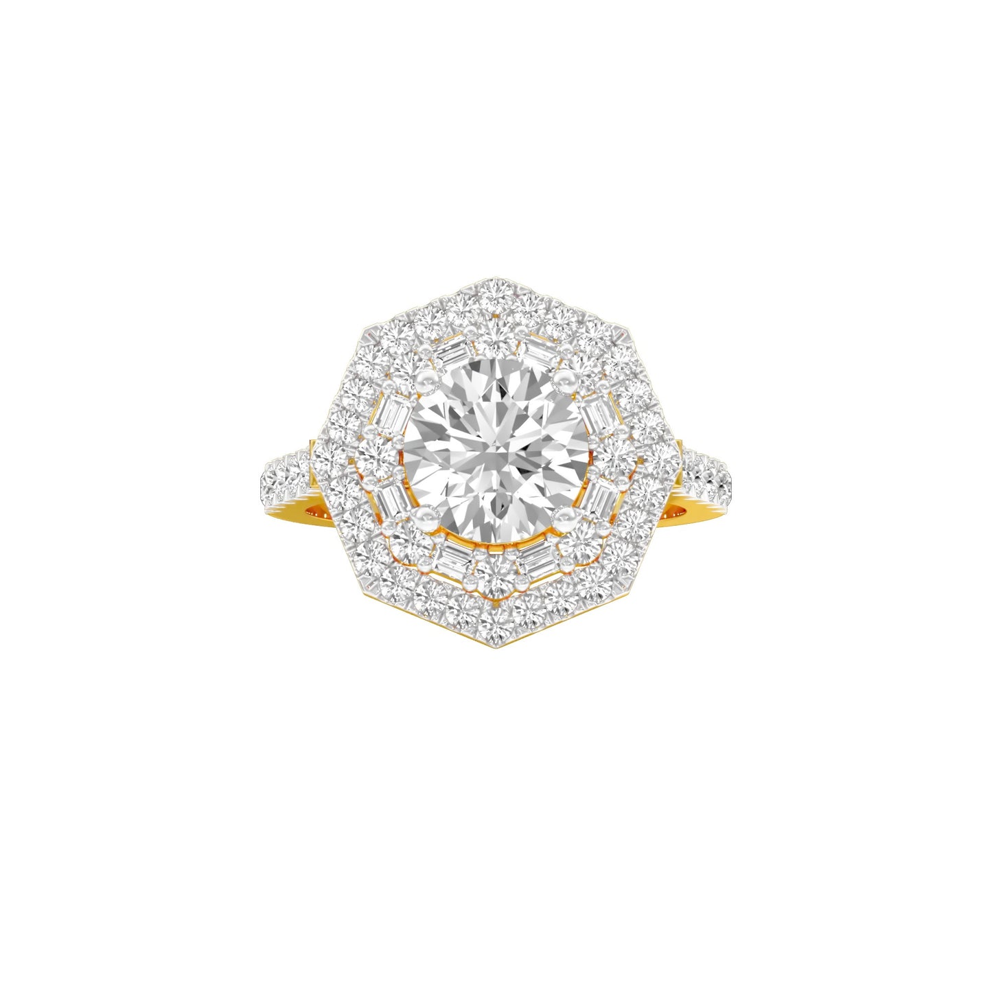 Heart's Belonging Diamond Engagement Ring 18 KT / Yellow Gold / 22