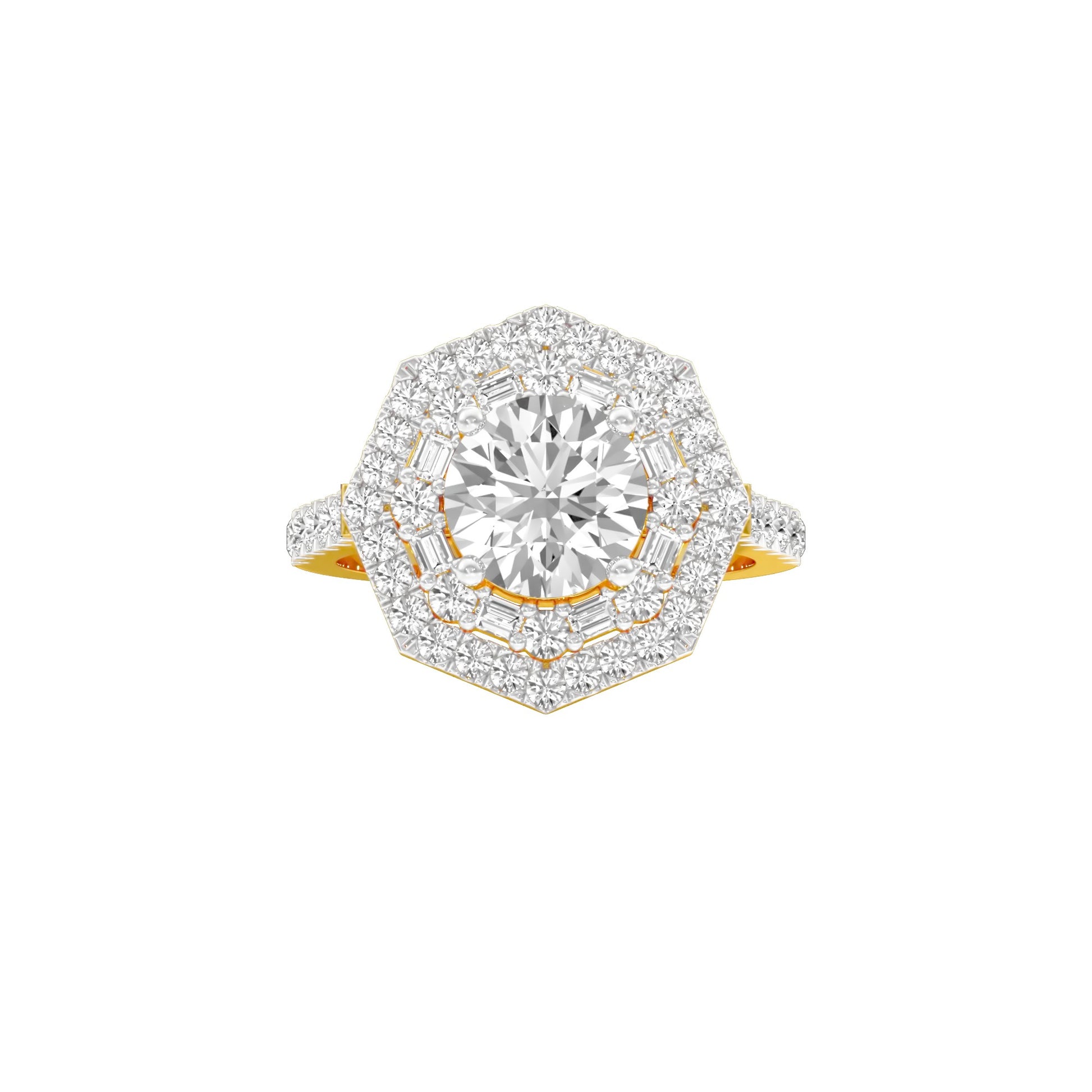 Heart's Belonging Diamond Engagement Ring 18 KT / Yellow Gold / 22