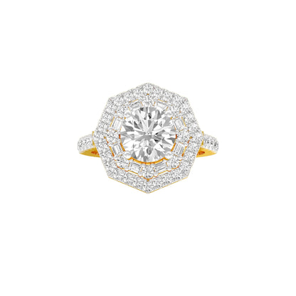 Heart's Belonging Diamond Engagement Ring 18 KT / Yellow Gold / 22