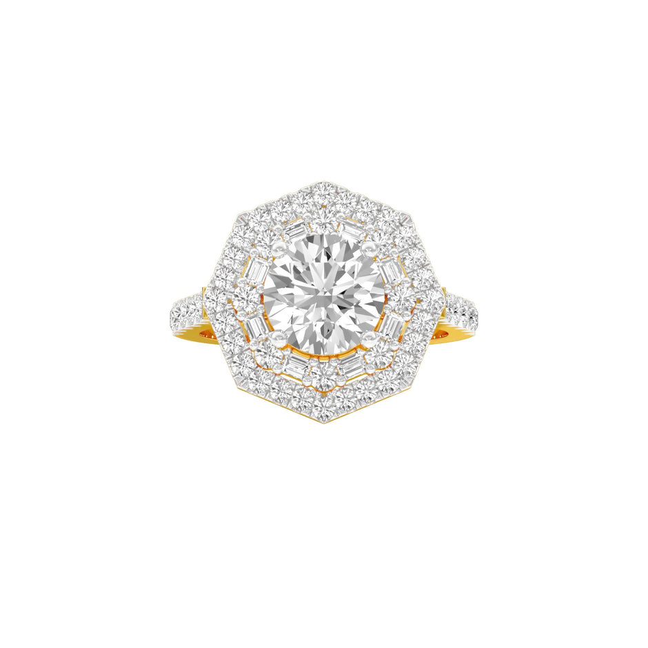 Heart's Belonging Diamond Engagement Ring 18 KT / Yellow Gold / 22
