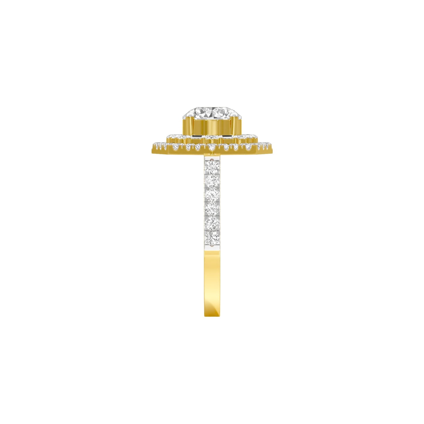 Heart's Belonging Diamond Engagement Ring 18 KT / Yellow Gold / 22