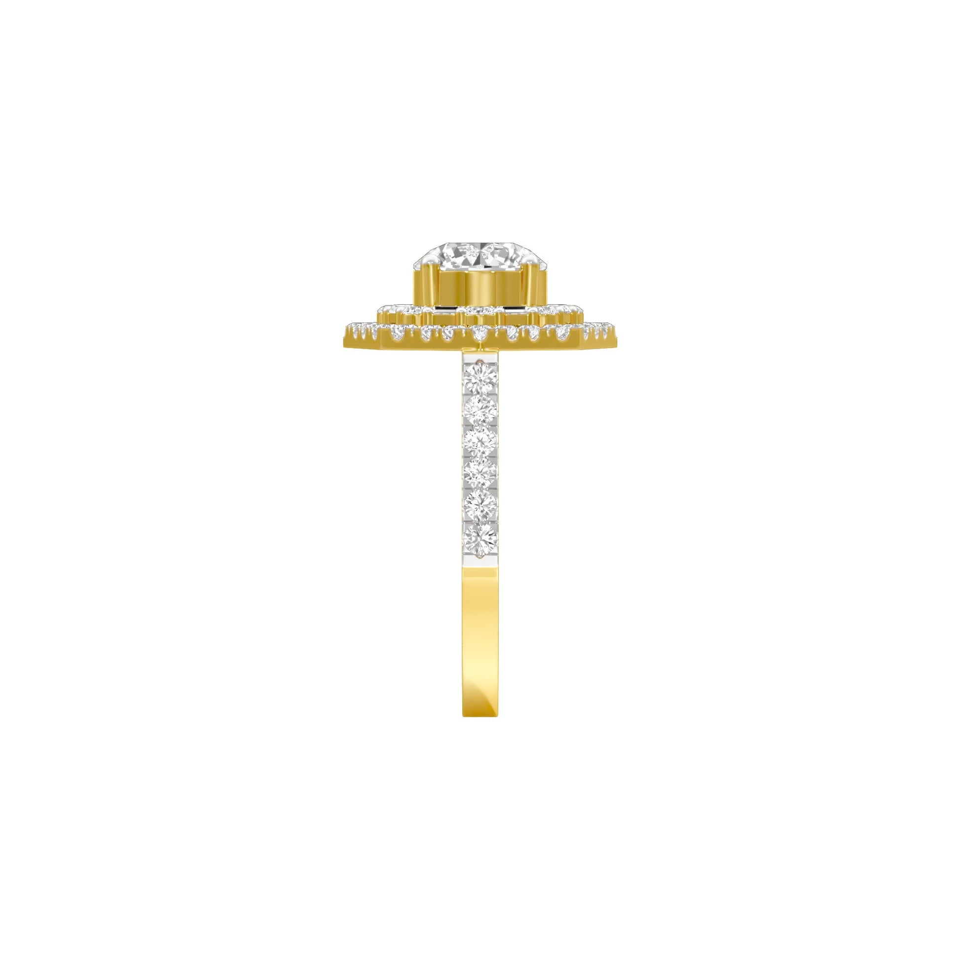 Heart's Belonging Diamond Engagement Ring 18 KT / Yellow Gold / 22