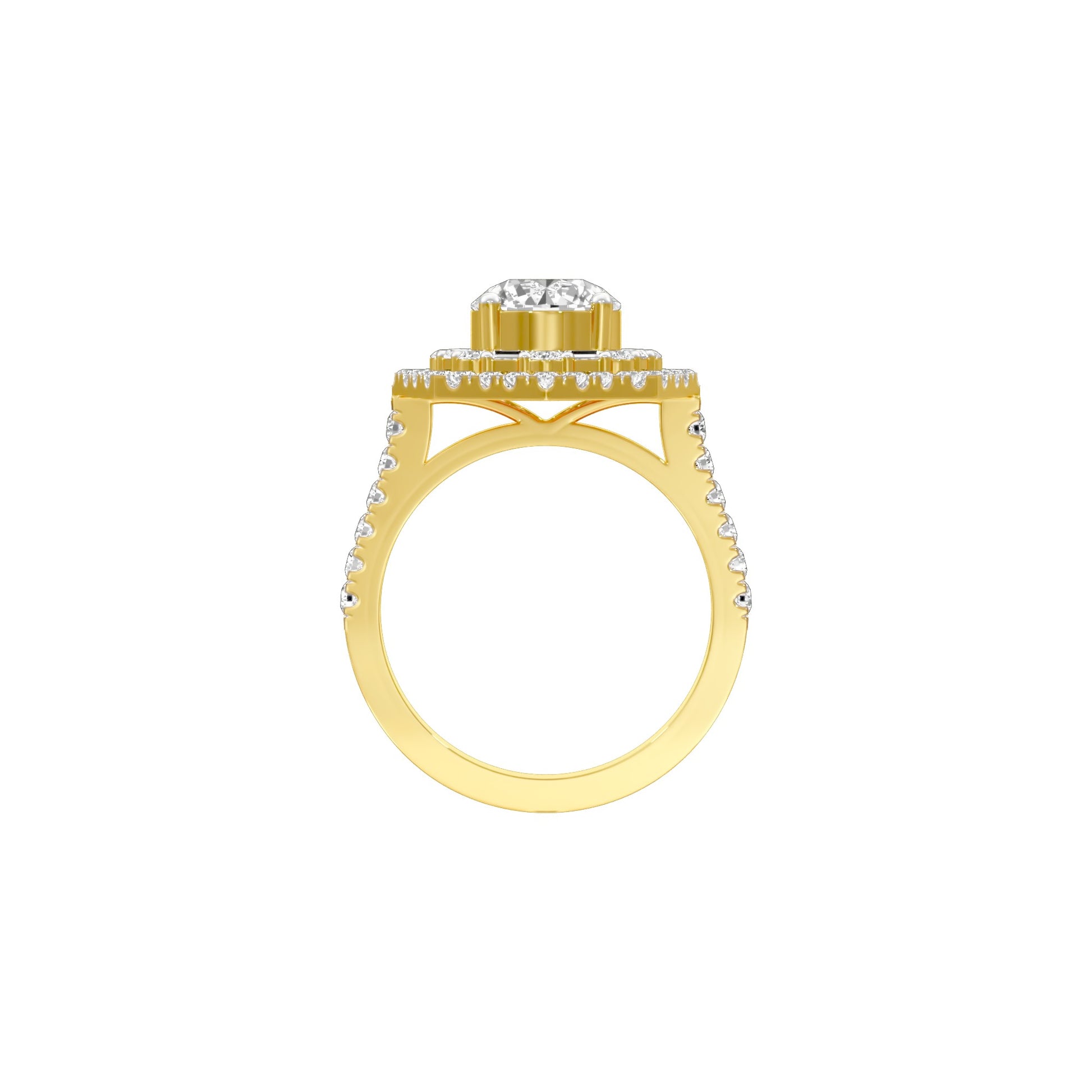 Heart's Belonging Diamond Engagement Ring 18 KT / Yellow Gold / 22