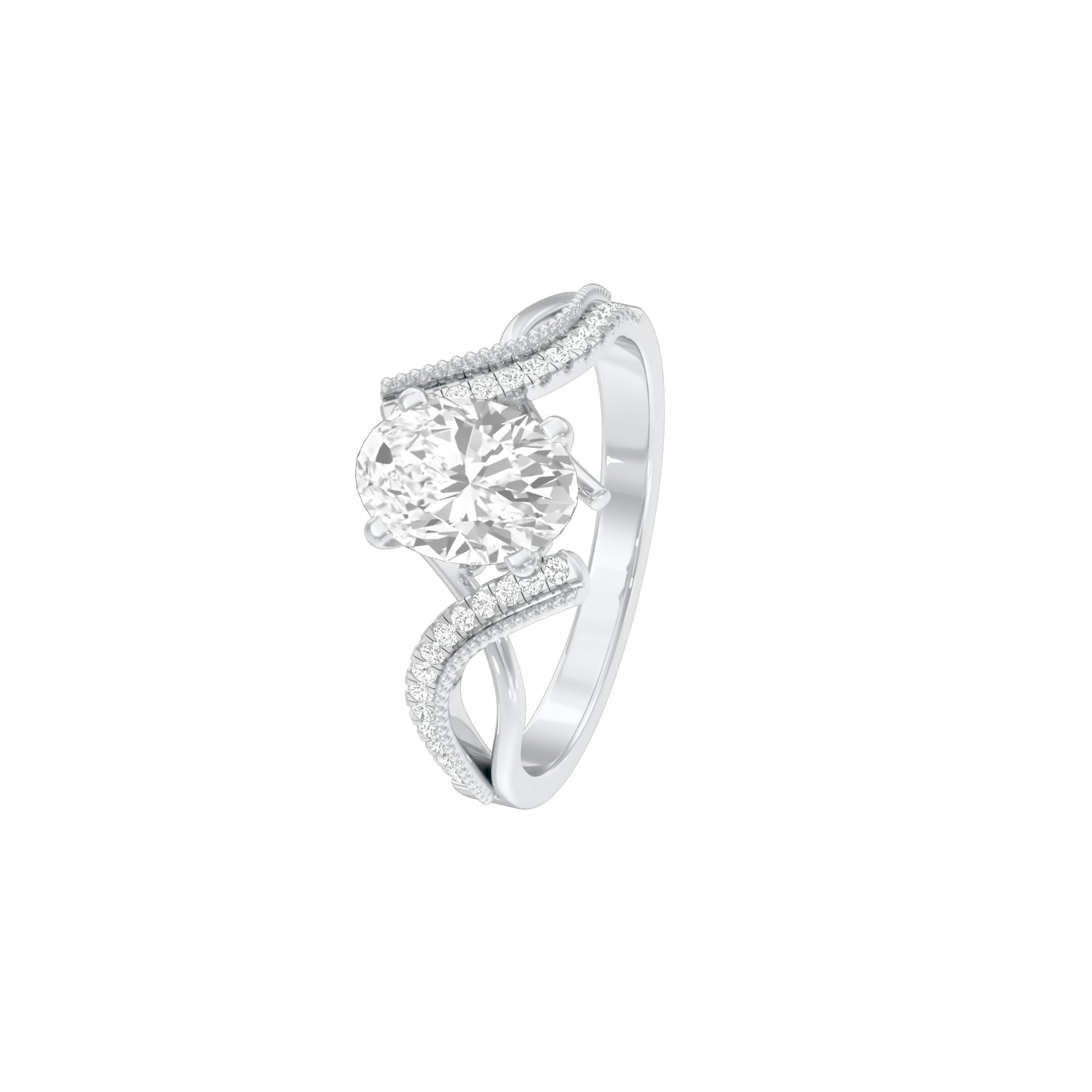 DLR001706 18 KT / White Gold / 22