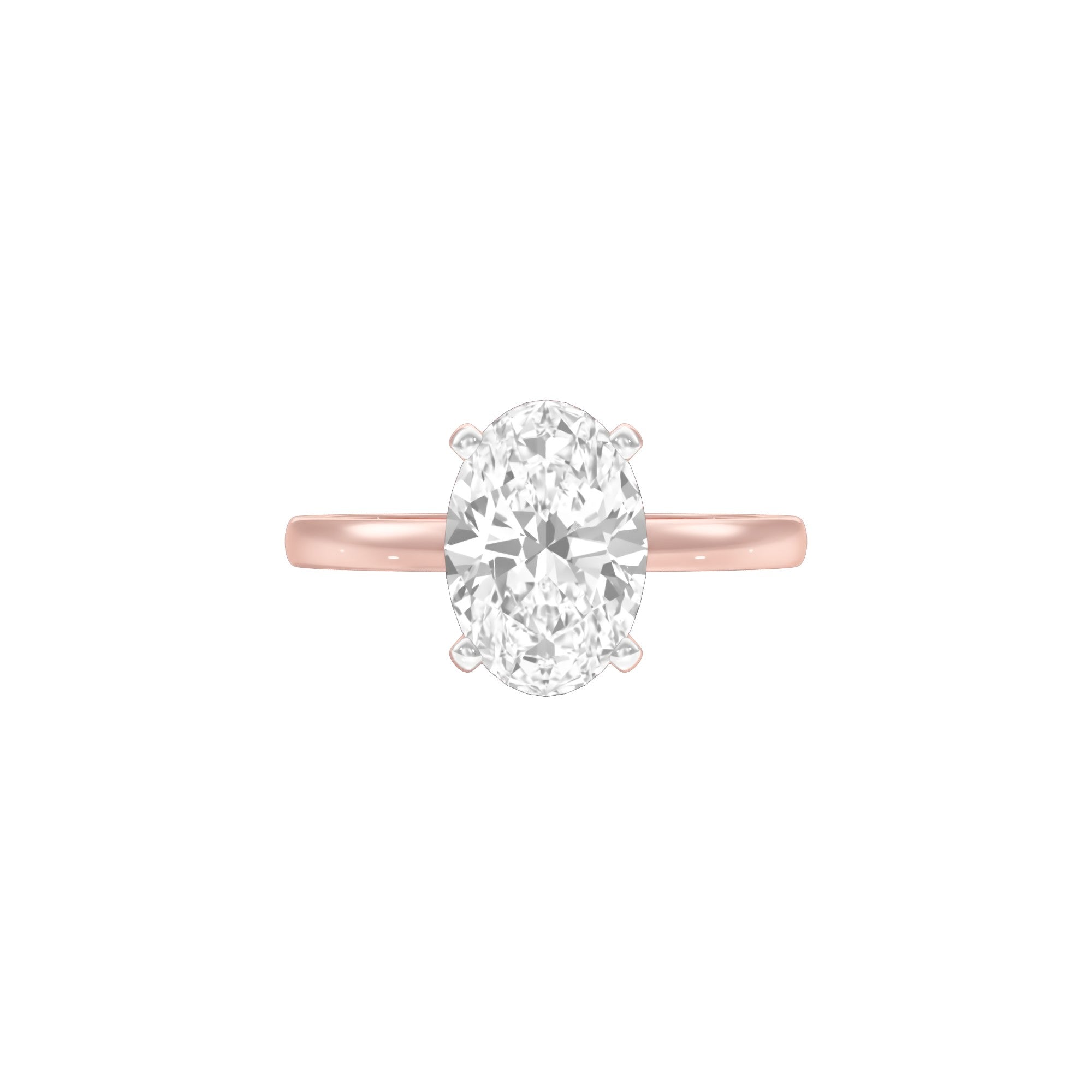 Oval Solitaire Diamond Engagement Ring – Limelight Diamonds