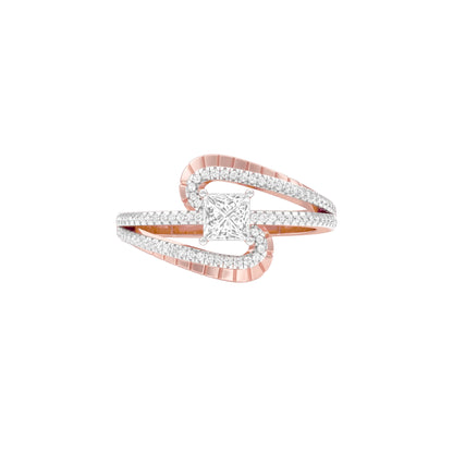 Swirl & Sparkle Diamond Cocktail Ring 18 KT / Rose Gold / 18