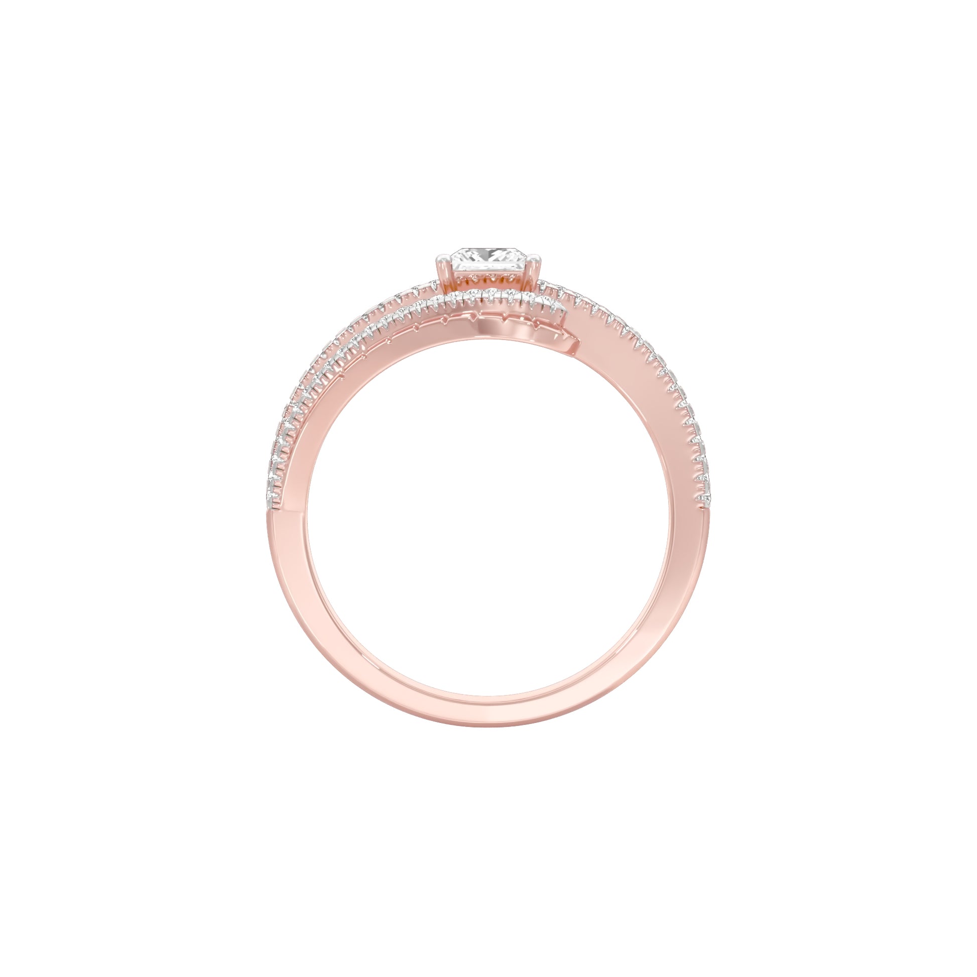 Swirl & Sparkle Diamond Cocktail Ring 18 KT / Rose Gold / 18