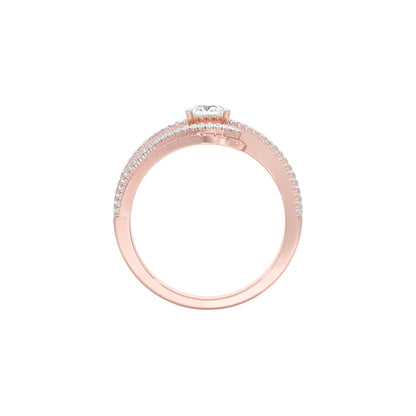 Swirl & Sparkle Diamond Cocktail Ring 18 KT / Rose Gold / 18